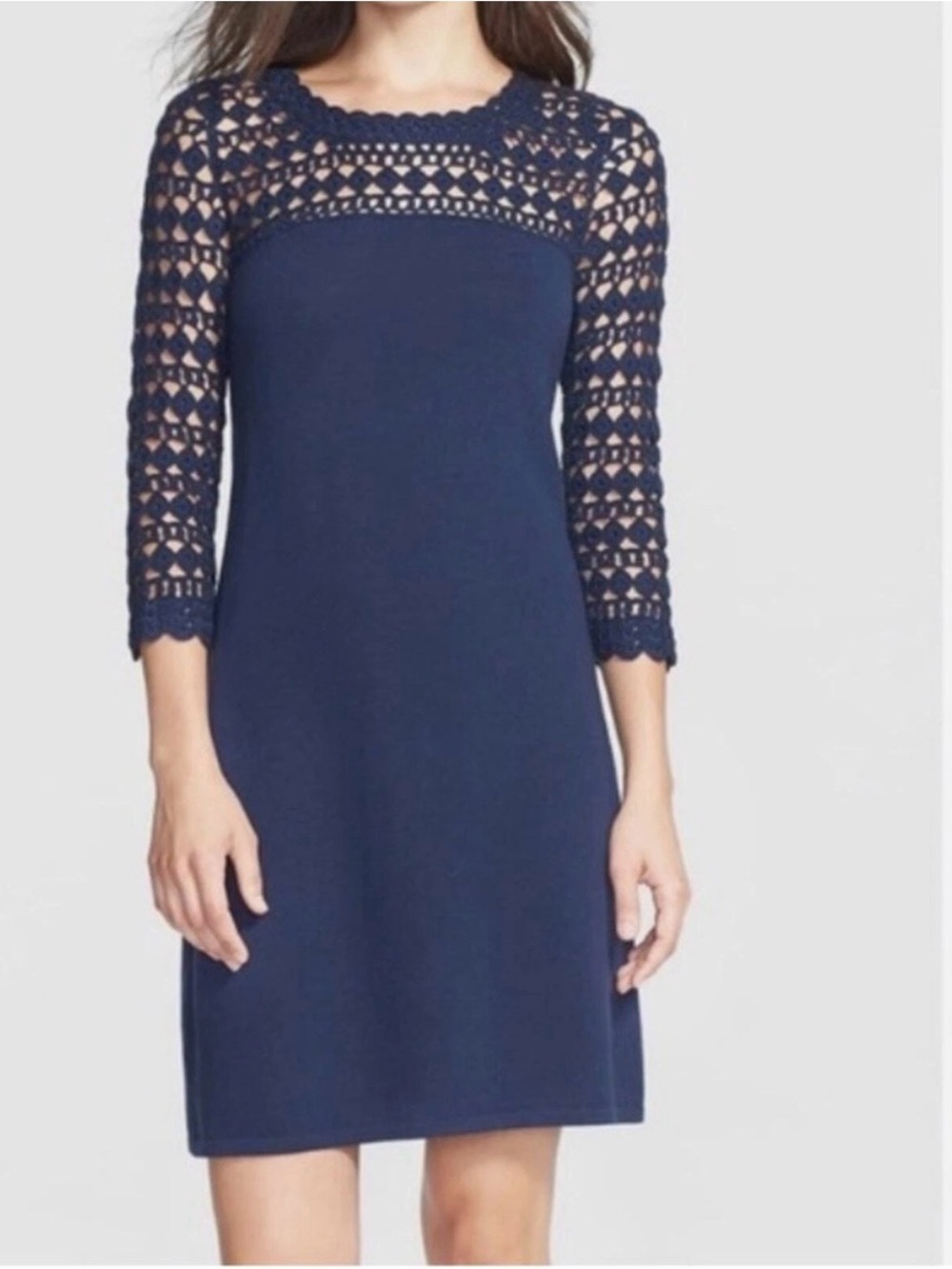 Lilly Pulitzer Kariana crochet soft wool dress XS